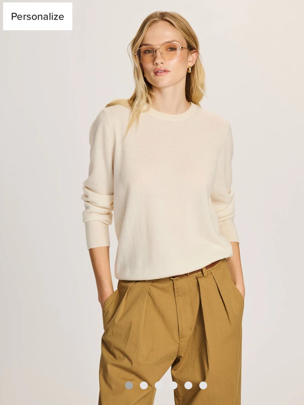 NADAAM The Original Cashmere Sweater Women's | White | Size S